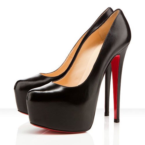 Black Waterproof High Heel Platform Pumps