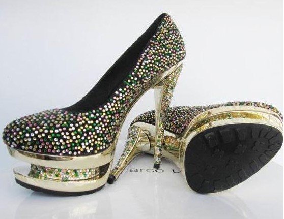 Round Toe EVA Genuine Leather Pumps