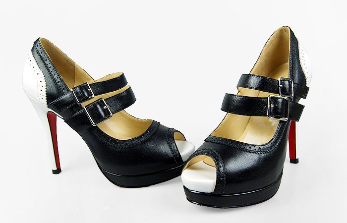 Buckled High Heel Fish Mouth Evening Shoes