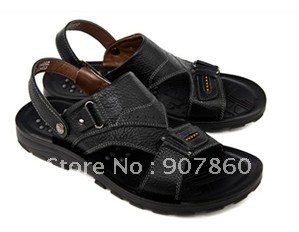 Cool Ankle-Wrap Genuine Leather Men's Sandals