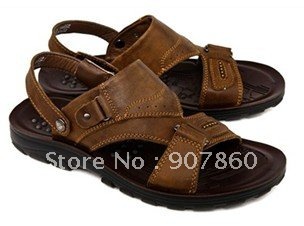 Ankle-Wrap Genuine Leather Men's Fashion Sandals