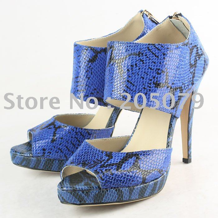 Women's Leather High Heel Sandals