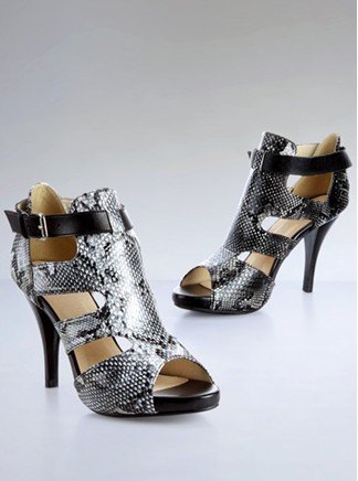 Serpentine PU High Heels Women's Sandals