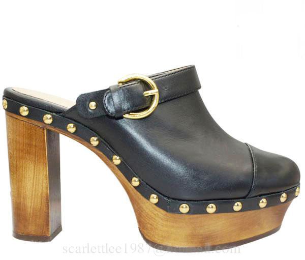 10.5cm Heels Cow Leather Size ERU 34-39 Women's Clogs