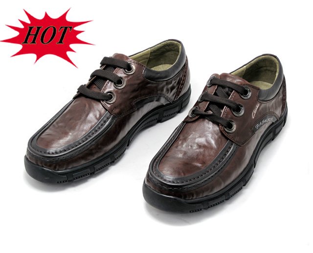 Cow Leather Flats Black Men's Casual Shoes