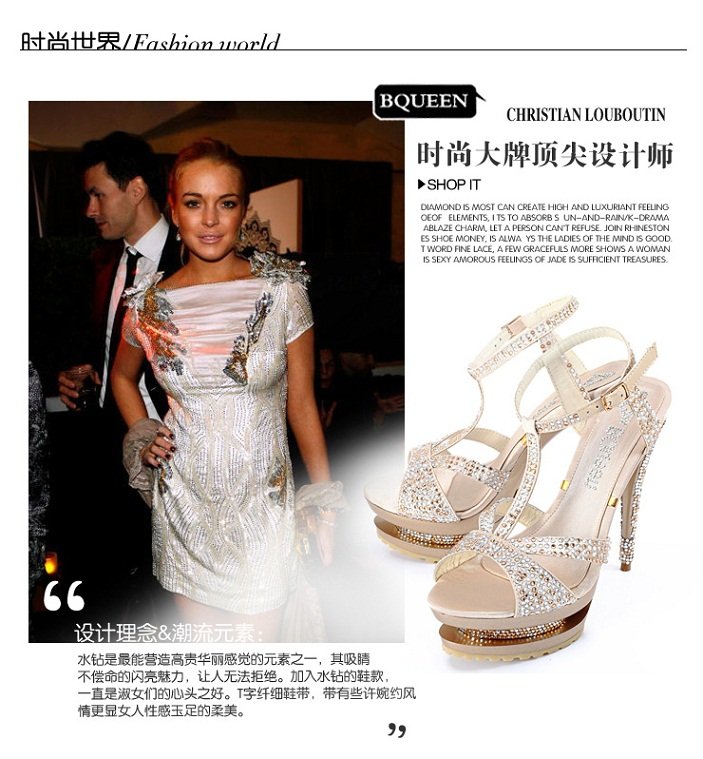 Summer Round Toe 8 cm Hight Bright Women's Shoes