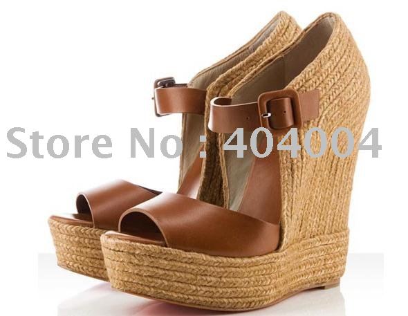 Women's Brand Casual Beach Sandals, Roman Wedge Shoes