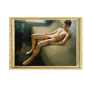 Hand Drawing A Man Naked Realistic Oil Paintings