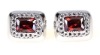 Acrylic Red Crystal Cufflinks