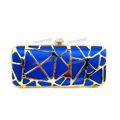 Ladies Europe Style Royal Blue Geometrical Figure Evening Bags Ladies Europe Style Royal Blue Geometrical Figure Evening Bags